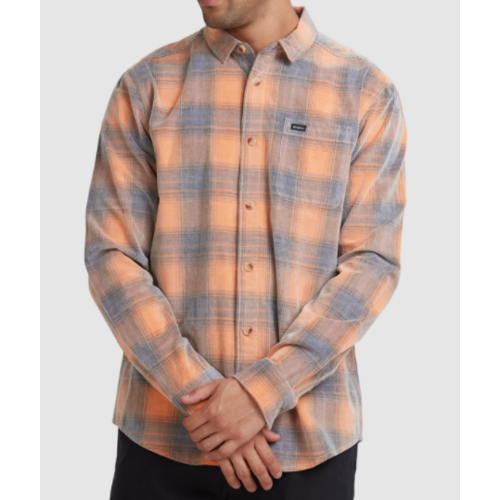RVCA Shirt L/S Crim Corduroy Burnt Orange [Size: Mens Medium]