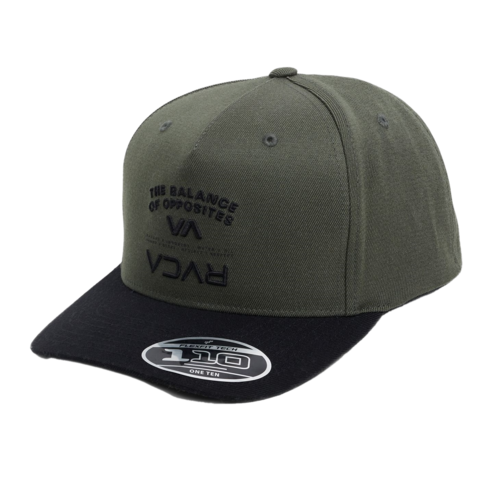 RVCA Hat Bend It Pinched Fatigue Green