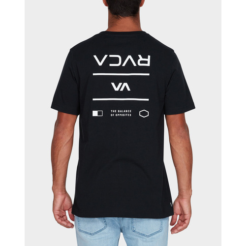 RVCA Tee Between The Lines Black [Size: Mens Small]