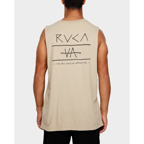 RVCA Muscle Split Decision Dust Yellow [Size: Mens Medium]