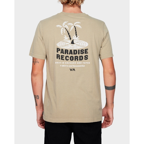 RVCA Tee Paradise Records Dust Yellow [Size: Mens Medium]