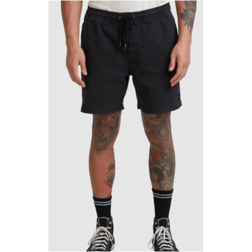 RVCA Shorts Elastic Escape Solid Black [Size: Mens Small]