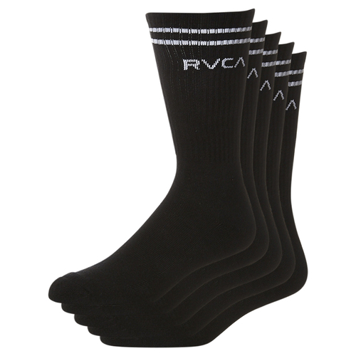 RVCA Socks Crew Union III 5pk Black