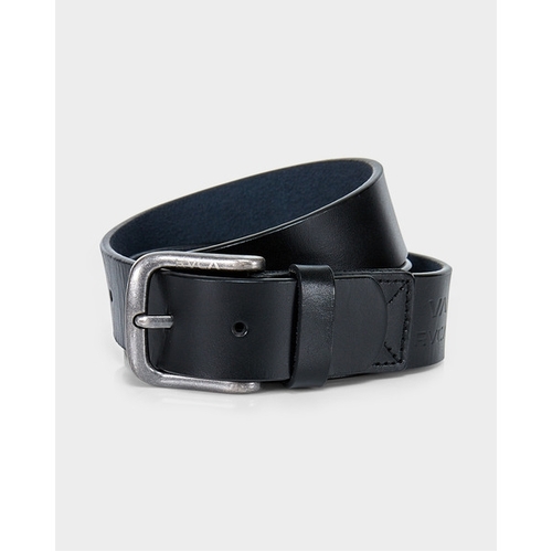 RVCA Belt Truce Leather Black [Size: S-M]