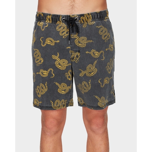 RVCA Shorts Outbreak Elastic Black [Size: Mens Medium]