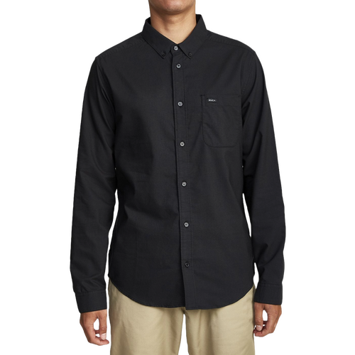 RVCA Shirt L/S Thatll Do Stretch Black [Size: Mens Medium]