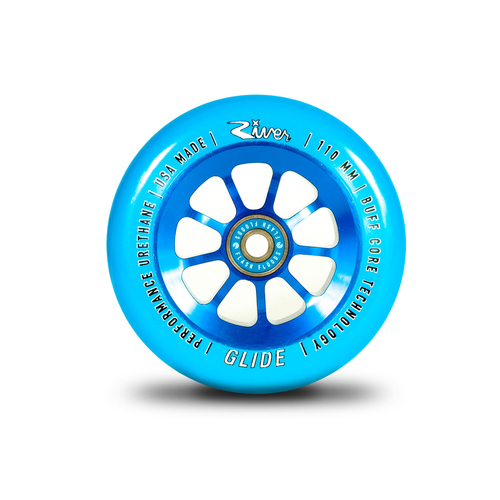 River Wheel Co Sapphire Glides 110mm Blue on Blue