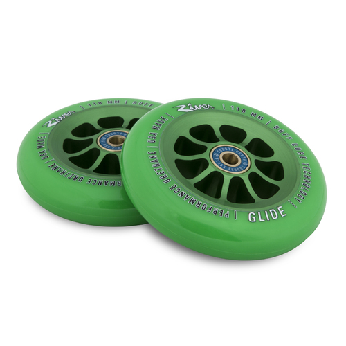 River Wheel Co Emerald Glides 110mm Green on Green