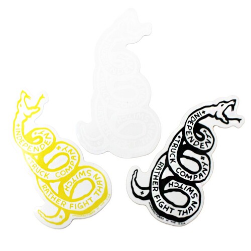 Independent Sticker Rather Fight White/Multi