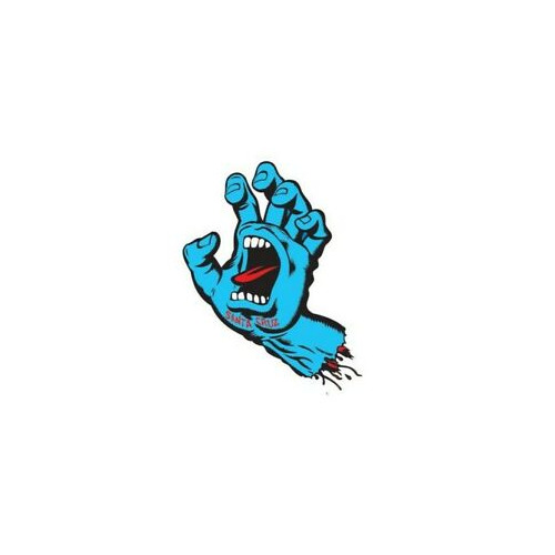 Santa Cruz Sticker Screaming Hand 6 Inch Blue
