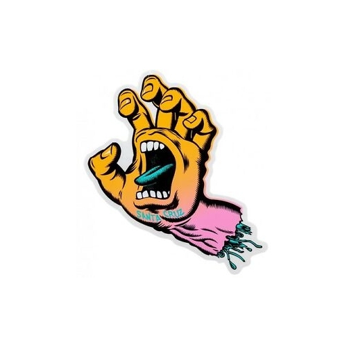 Santa Cruz Sticker Screaming Hand Fade Yellow/Pink 4 Inch
