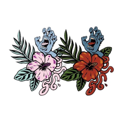 Santa Cruz Sticker Screaming Hand Vacation Assorted 5 Inch