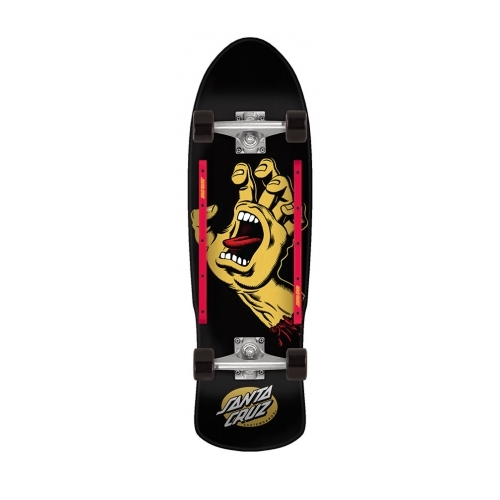 Santa Cruz Complete Screaming Hand Cruzer Black/Yellow 9.42 x 31.88