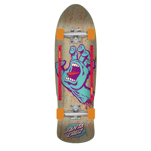 Santa Cruz Complete Screaming Hand 80s Cruzer Woodgrain/Blue 9.42 x 31.88