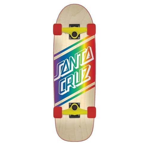 Santa Cruz Complete Street Skate Cruzer Woodgrain/Rainbow 8.79 x 29.05