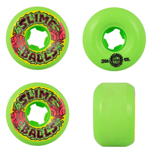 Santa Cruz Wheels Squirtballs Vomit Mini Green 56mm 97a