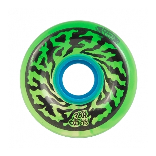 Santa Cruz Wheels Swirly Trans Green 78a 65mm