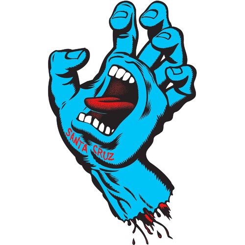 Santa Cruz Sticker Screaming Hand Blue 4 Inch