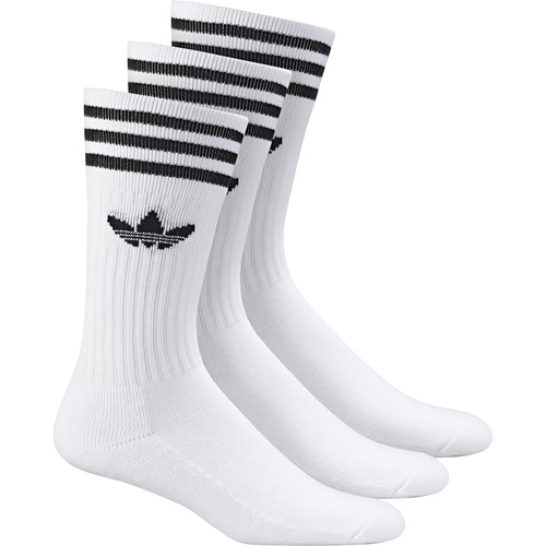Adidas Youth Socks Solid Crew 3pk White/Black US 10k-12k
