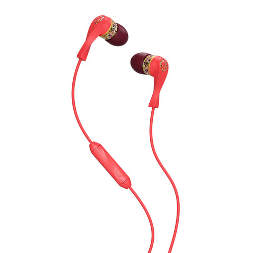 Skullcandy Winkd Wired In Ear Headphones Coral/Floral/Burgundy