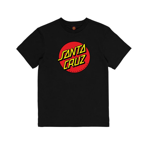 Santa Cruz Youth Tee Classic Dot Front Black [Size: Youth 8/XSmall]
