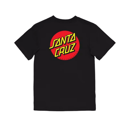 Santa Cruz Youth Tee Classic Dot Chest Black [Size: Youth 8]