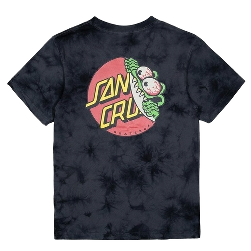 Santa Cruz Youth Tee Beware Dot Black Tie Die [Size: Youth 8]