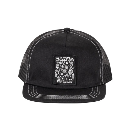 Santa Cruz Youth Hat Tripper Mono Patch Trucker Black