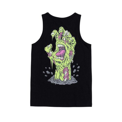 Santa Cruz Youth Muscle Walking Hand Tank Black Glow In The Dark [Size: Youth 8]