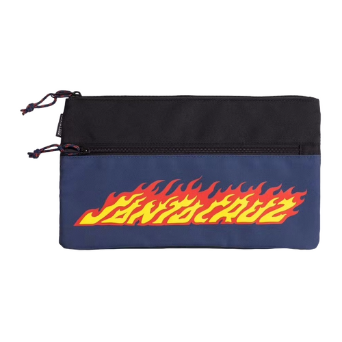 Santa Cruz Pencil Case Flaming Strip Navy