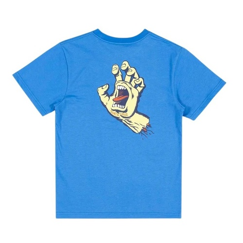 Santa Cruz Youth Tee Opus Screaming Hand Blue [Size: Youth 8] [Colour: Blue]