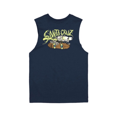 Santa Cruz Youth Muscle Bone Slasher Navy [Size: Youth 8]