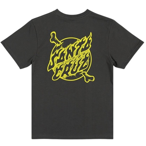 Santa Cruz Youth Tee Crossbone Dot Mono Onyx [Size: Youth 8] [Colour: Black]
