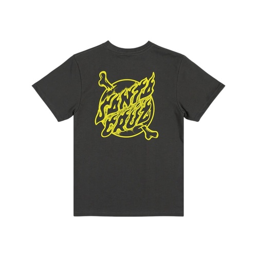 Santa Cruz Youth Tee Crossbone Mono Centre Onyx [Size: Youth 8] [Colour: Black]