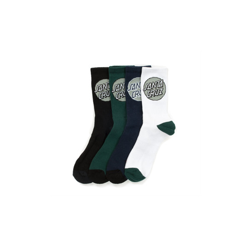 Santa Cruz Socks Missing Dot 4pk Black/Navy/Green/White
