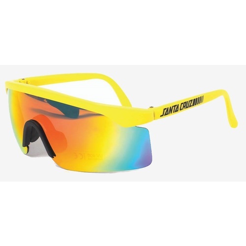 Santa Cruz Sunglasses Wrap Shades Frozen Yellow