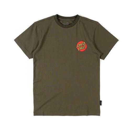 Santa Cruz Tee Classic Dot Dark Olive [Size: Mens Small]
