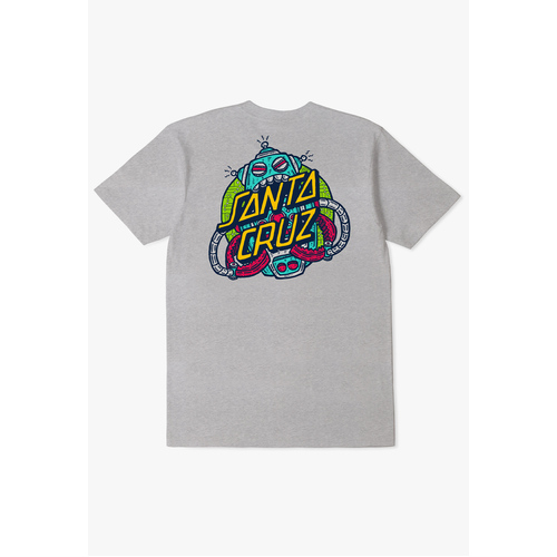 Santa Cruz Youth Tee Robo Dot Grey [Size: Youth 10/Small]