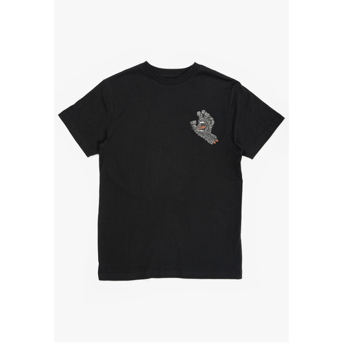 Santa Cruz Youth Tee Letter Hand Black [Size: Youth 10/Small]