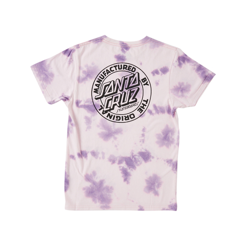 Santa Cruz Youth Tee MFG Dot Tie Dye Violet [Size: Youth 8/XSmall]