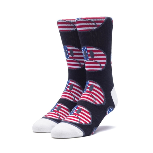 Huf Socks Bummer USA Black