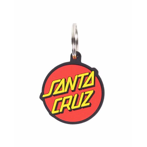Santa Cruz Key Ring Classic Dot Red