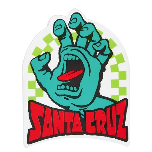 Santa Cruz Sticker Arch Check Hand Teal