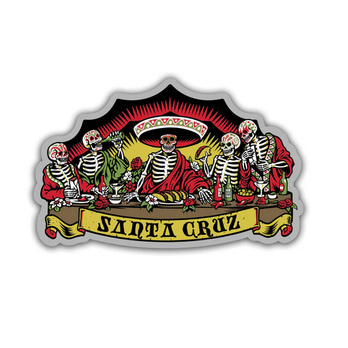 Santa Cruz Sticker Guzman Dead Diners Gloss 4.5 inches
