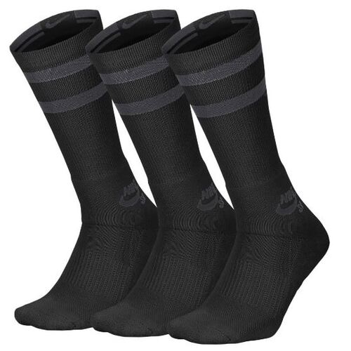 Nike SB Socks Crew 3pk Black/Grey US 8-12