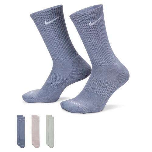 Nike Socks Crew 3pk Everyday Plus Green/Pink/Blue Pastel US 8-12