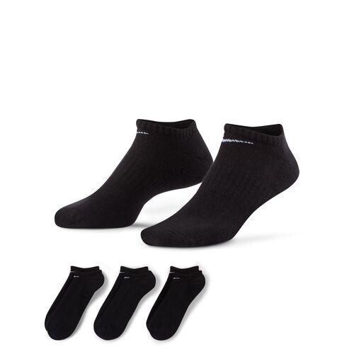 Nike Socks Everyday Cush No Show 3pk Black/White US 8-12
