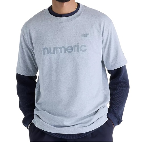 New Balance NB Numeric Tee Cotton Athletic Grey [Size: Mens Small] [Colour: Grey]