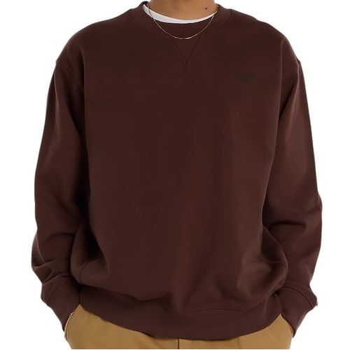 New Balance NB Numeric Jumper French Terry Crew Pumpernickel [Size: Mens Medium] [Colour: Red]