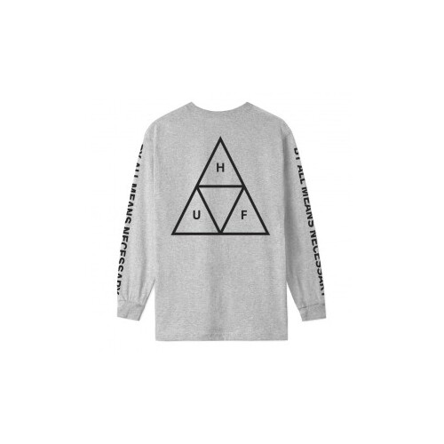 Huf Tee L/S Essentials TT Grey Heather [Size: Mens Large]